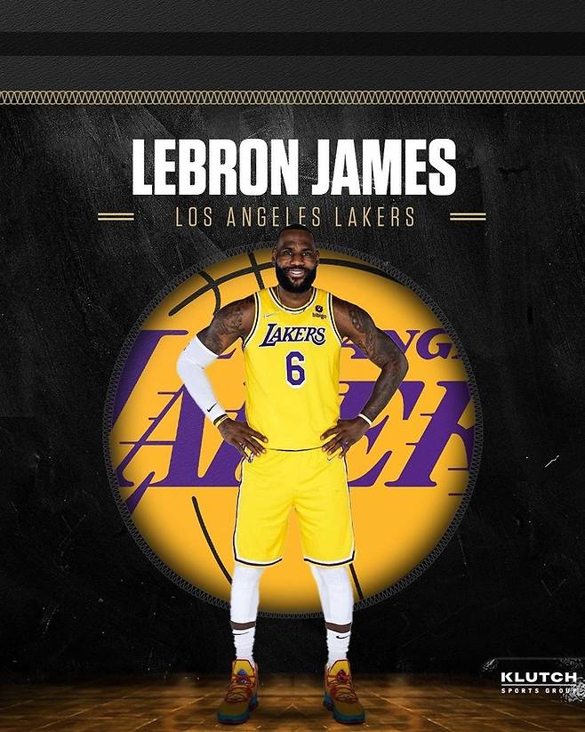 르브론 제임스가 레이커스와 연장 계약을 맺었다. 클러치 스포츠 공식 SNS 제공