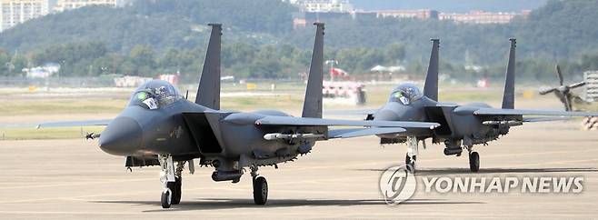 대구 공군기지의 F-15K   [연합뉴스 자료사진]