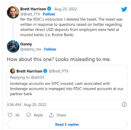 해리스 FTX CEO의 트위터와 그의 과거 발언을 비판한 댓글