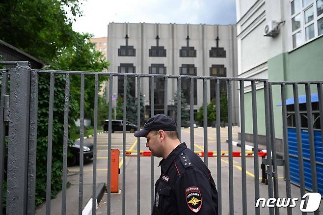 자칭 도네츠크인민공화국(DPR)의 러시아 모스크바 주재 대사관. ⓒ AFP=뉴스1 ⓒ News1 강민경 기자