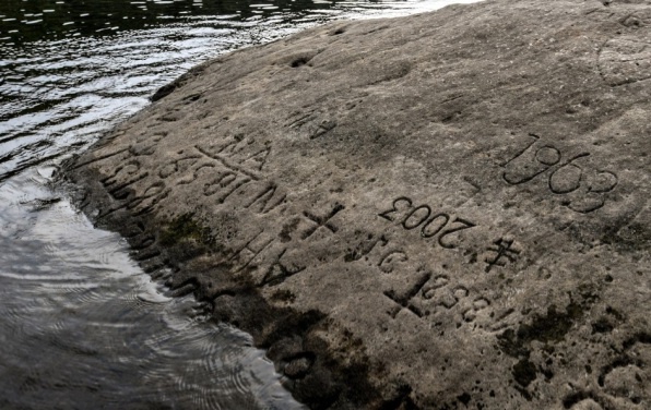 2018년 독일 피르나 인근 엘베강에서 목격된 기근석. EAP 연합뉴스