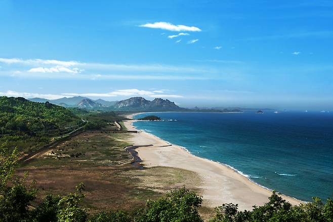 A view of North Korea’s east coast from the Goseong Unification Observation Tower on the Goseong hiking trail in Gangwon Province (KTO)