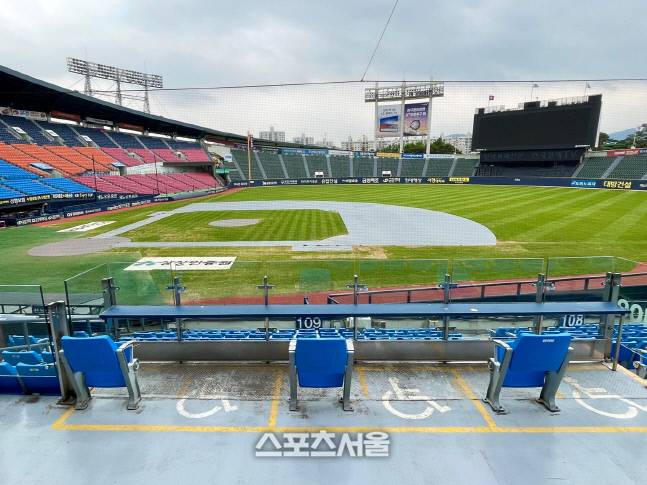 잠실구장 휠체어석. 잠실 | 황혜정기자.