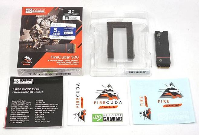씨게이트 파이어쿠다 530 히트싱크 M.2 NVMe 제품 구성