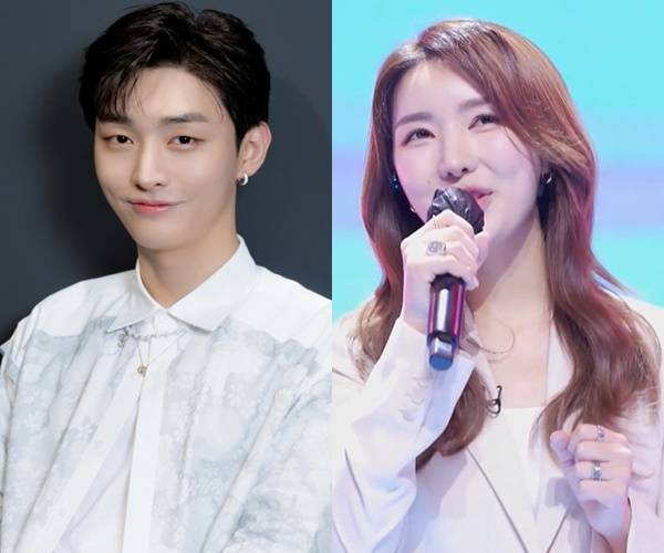 가수 윤지성, 쇼호스트 윤슬기 /사진=DG엔터테인먼트(윤지성), SBS '판타스틱 패밀리' 방송 캡처(윤슬기)