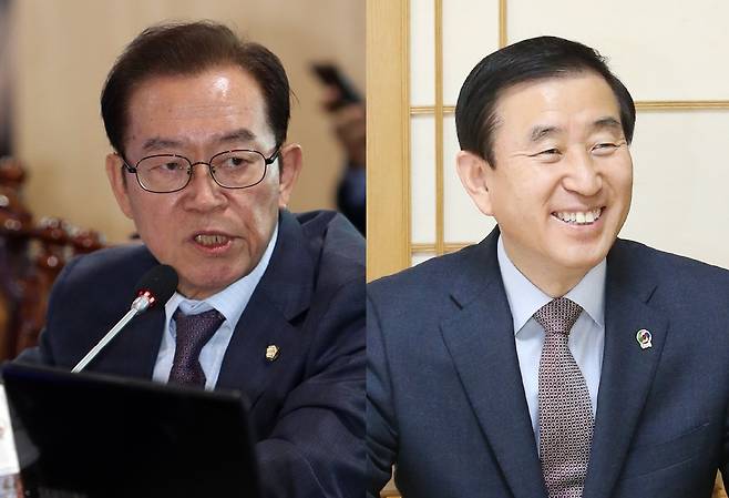 왼쪽부터 국회 이종배 의원, 조길형 충북 충주시장./뉴스1