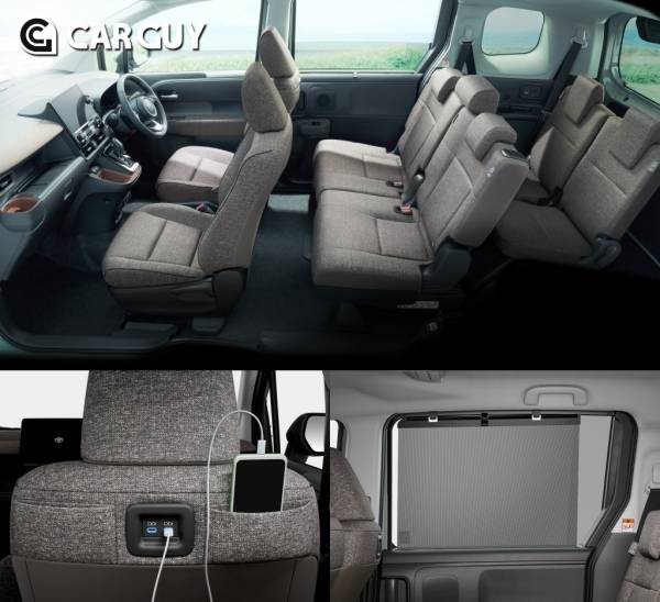 토요타 시엔타 시트배열 및 편의장비