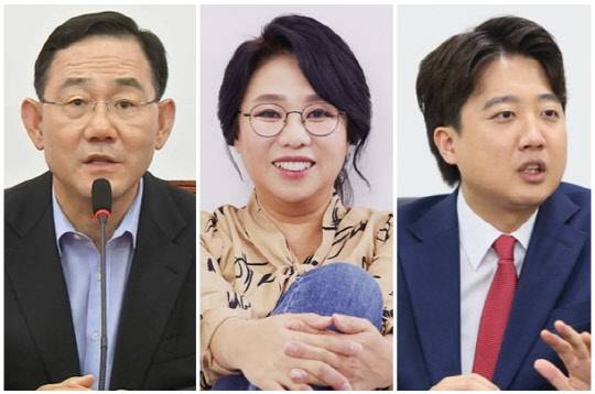 (왼쪽부터) 주호영 국민의힘 전 비상대책위원장, 노영희 변호사, 이준석 전 국민의힘 대.. <법무법인 강남 제공, 연합뉴스>