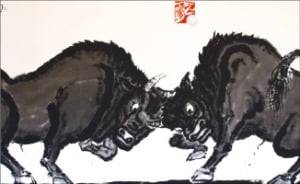 박대성 화백의 ‘우공투양도’(2013년).