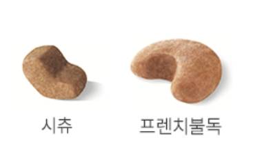 주둥이가 짧은 단두종을 기른다면, 집어먹기 편한 계단형 혹은 초승달 형태의 사료를 고르는 것이 좋다. 로얄캐닌 제공
