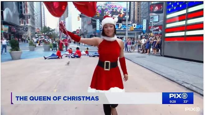 미국 TV방송 뉴스에 '크리스마스의 여왕'이라고 소개된 엘리자베스 챈