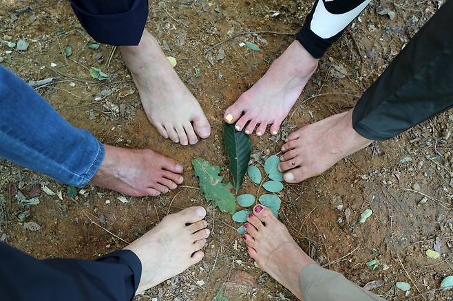 맨발로 맨땅을 걸으면 지압효과(Reflexology)와 접지효과(Earthing)로 건강한 삶을 살 수 있다는 연구 결과가 많다. 남양주=이훈구 기자 ufo@donga.com