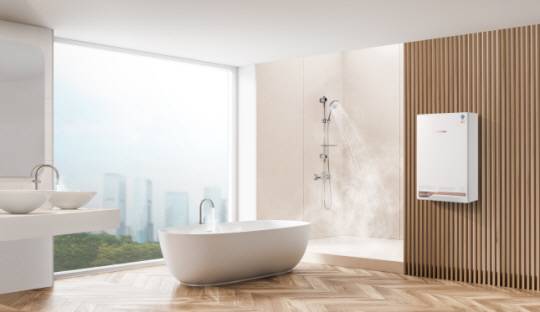 [첨부이미지] 나비엔 콘덴싱 ON AI 제품 연출컷 : 경동 나비엔 콘덴싱 ON AI 제품