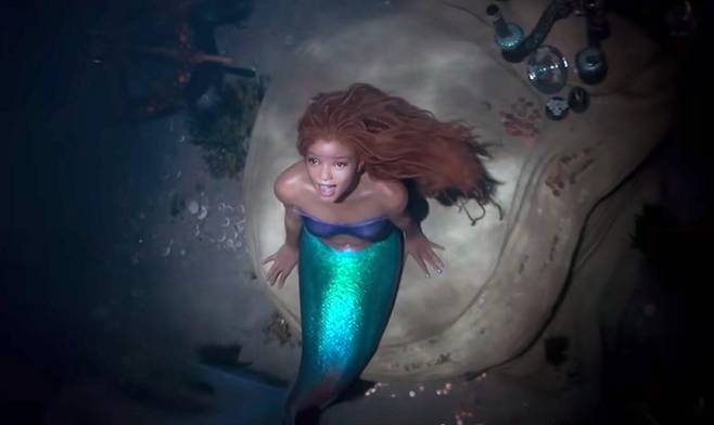 디즈니의 '인어공주' 실사영화 예고편의 한 장면.
