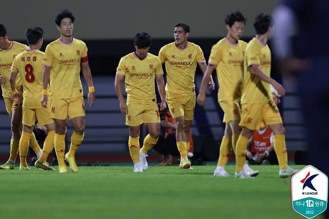 K리그2 우승을 눈앞에 둔 광주 (한국프로축구연맹 제공)