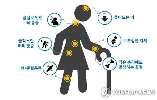 골다공증 증상들 [대한골대사학회 제공]