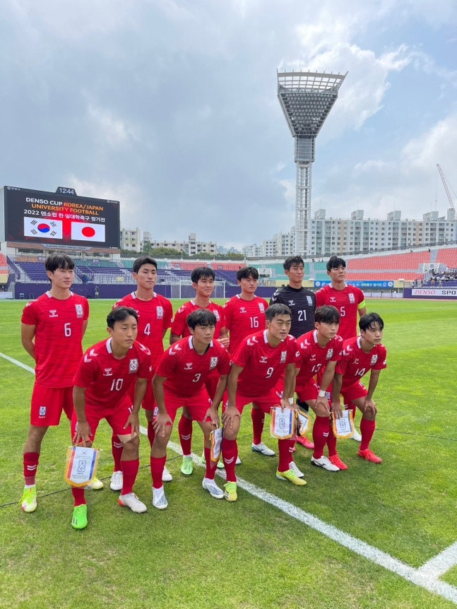 대한민국 대학축구 선발팀/사진=대학축구연맹