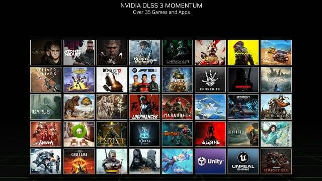 DLSS 3 지원 게임 목록.