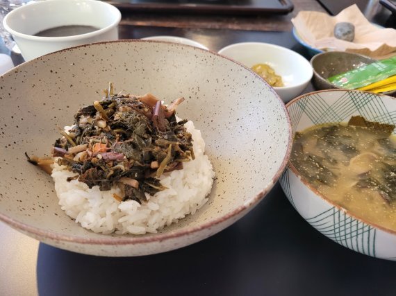 오뚜기 두수고방 산채나물비빔밥(왼쪽)과 버섯들깨미역국밥