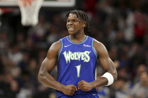 벌금 : NBA 미네소타 팀버울브스의 가드 앤서니 에드워즈. AP 뉴시스