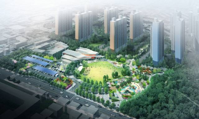 ▲ 2021년 10월 완료된 원주 중앙근린공원 1구역의 조성 공사 조감도.