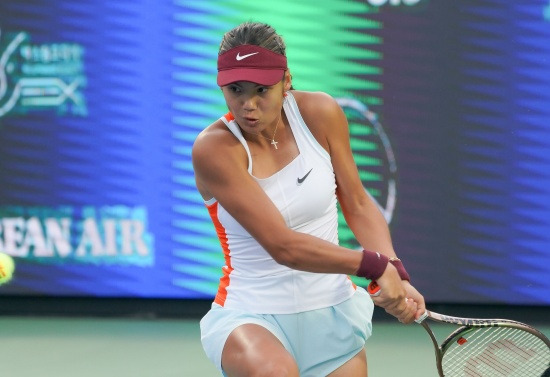 작년 US오픈 이후 WTA  투어 첫 4강에 오른 라두카누(사진=코리아오픈 조직위원회)