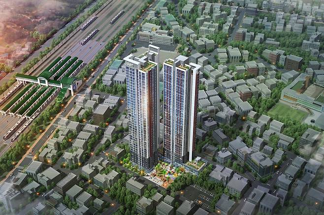 천안 조양아파트 재건축 단지 조감도. /사진제공=대우산업개발