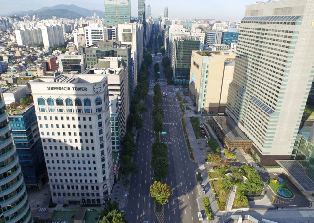 서울 강남구 삼성동 일대 테헤란로 전경. 연합뉴스