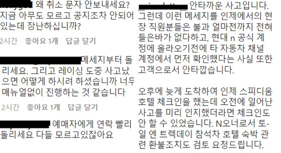 해당 인스타그램 게시물에 달린 댓글들. 사진 hyundai_n_festival 인스타그램 캡처