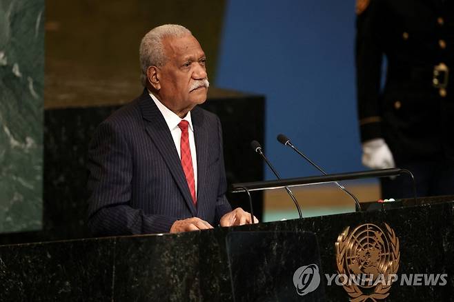 니케니케 부로바라부 바누아투 대통령 [로이터 연합뉴스 자료사진. 재판매 및 DB 금지]