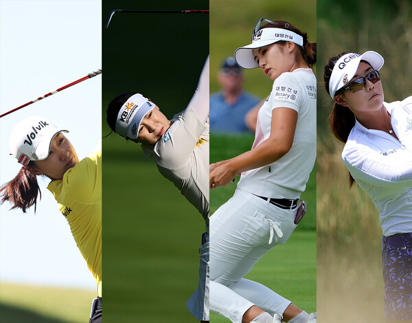 미국여자프로골프(LPGA) 투어에서 활약하는 최운정, 전인지, 이정은6, 신지은 프로. 사진제공=Getty Images_LPGA
