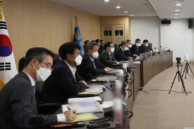 이날 회의에는 김성한 국가안보실장과 박진 외교부 장관, 권영세 통일부 장관, 이종섭 국방부 장관, 김규현 국가정보원장, 김태효 NSC 사무처장 겸 안보실 1차장 등이 참석했다. 대통령실 제공