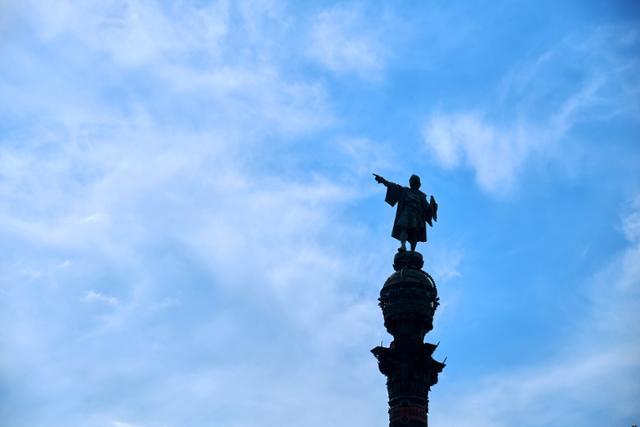 스페인 바로셀로나 콜롬버스 동상 ⓒ게티이미지뱅크