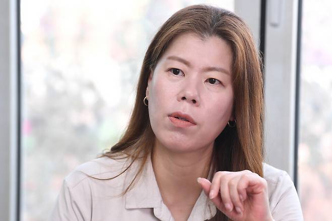 프로당구 선수 이마리가 경기도 고양시 로켓당구클럽에서 스포츠한국과 인터뷰를 하고 있다. ⓒ이혜영 기자 lhy@hankooki.com