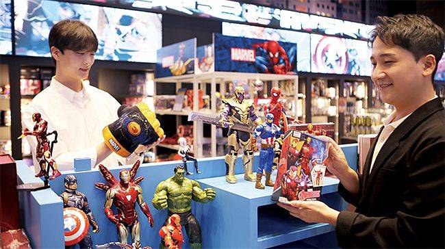 서울 용산 아이파크몰 6층 키덜트존 내 마블 컬렉션 매장. / HDC아이파크몰