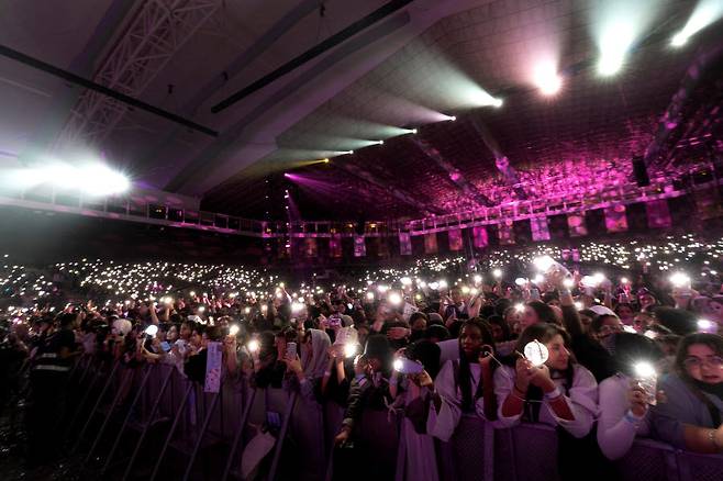 케이콘 2022 사우디아라비아 K-팝 쇼를 찾은 중동지역 팬들.