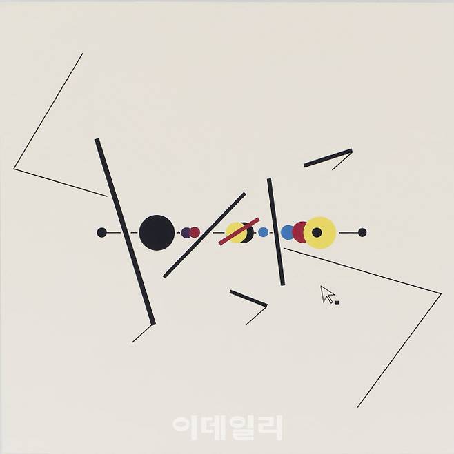경현수 ‘K군’(K-Gun·2021), 캔버스에 아크릴, 65.2×65.2㎝(사진=이유진갤러리)
