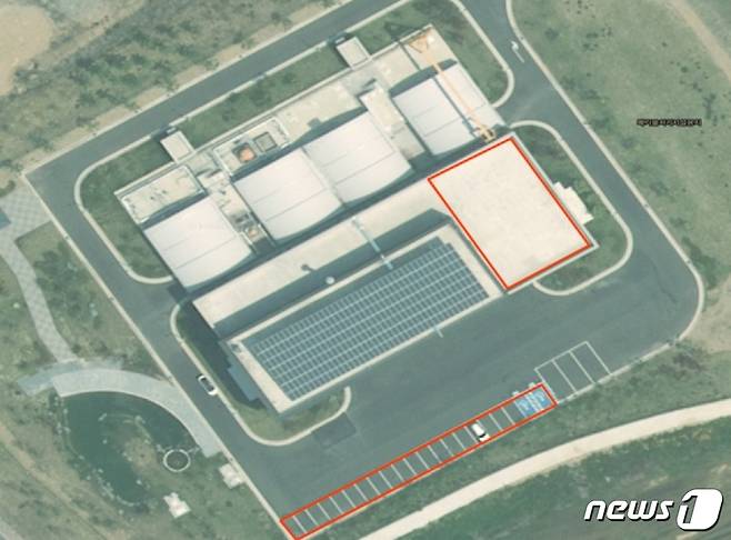 충북 청주시 오송제2생명과학단지 공공폐수처리시설 내 태양광 발전설비 설치 예정지.(청주시 제공).2022.10.4/뉴스1