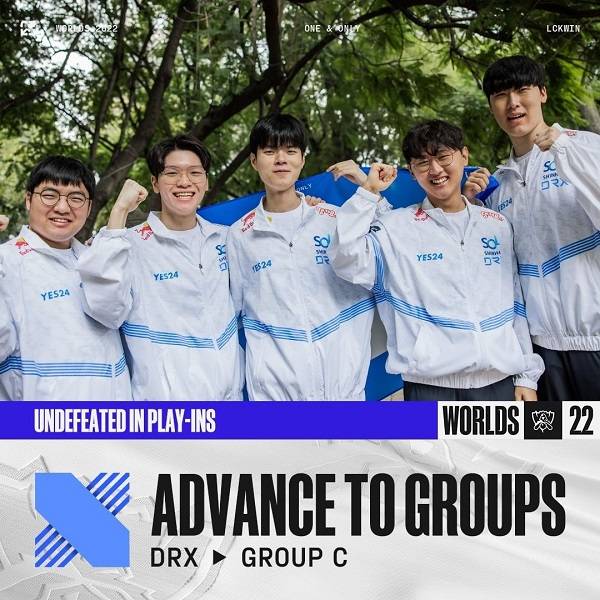 DRX가 플레이-인 전승으로 본선 진출을 확정 지었다. 사진은 LCK 공식 인스타그램에 올라온 DRX 선수들의 사진. /사진=LCK 공식 인스타그램