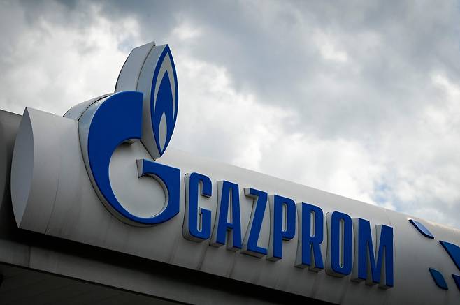 러시아 국영 에너지기업 '가스프롬'의 로고