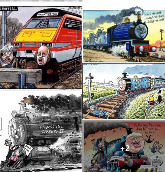▲'윤석열차 표절'을 검색했을 때 등장하는 SNS 해외 언론 만평 이미지들