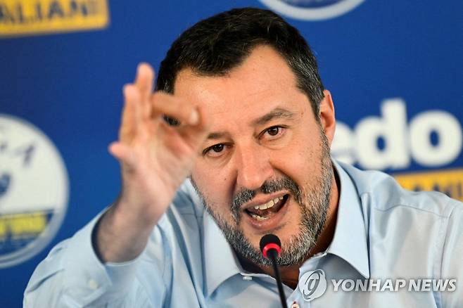 마테오 살비니 동맹(Lega) 대표 [로이터=연합뉴스 자료사진. 재판매 및 DB 금지]