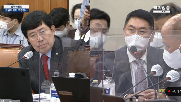 이석우 두나무 대표가 6일 정무위원회 국정감사에서 윤창현 의원의 질의에 답변하고 있다.(사진=국회방송 캡처)