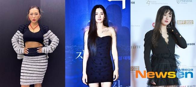 왼쪽부터 허니제이, 나나, 구혜선