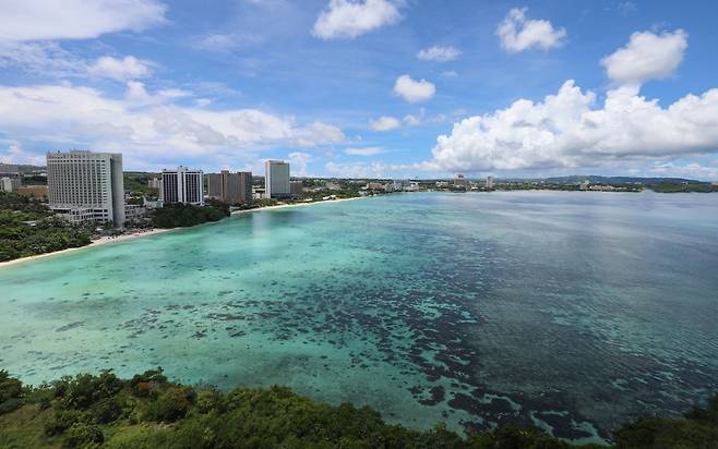호텔 닛코 괌에서 바라본 투몬만 [사진/진성철 기자]