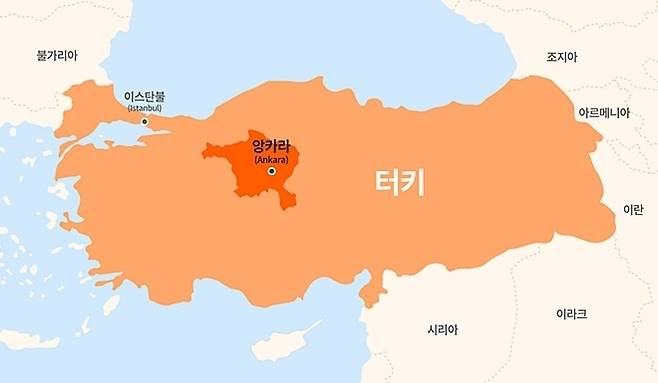 SK온이 미국 완성차 업체 포드, 터키 대표 기업 코치와 함께 설립을 추진하고 있는 합작법인(공장)의 위치다. 사진=SK온