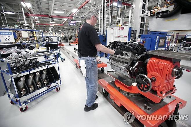 미국 디트로이트의 자동차 엔진 공장 [AFP 연합뉴스 자료사진.재판매 및 DB 금지]