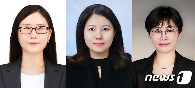 '2022년 하반기 생애 첫 연구사업' 지원 대상자에 최종 선정된 광주대 간호학과 (왼쪽부터)김지현·채여주·박서진 교수(2022.10.11.광주대 제공)/뉴스1