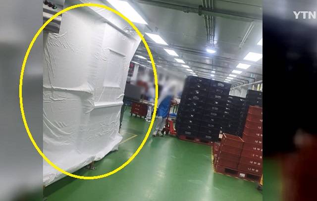 직원 사망 사고 발생 이후 경기도 평택시 SPC 계열 SPL 제빵공장 내부 모습. YTN 보도화면 캡처