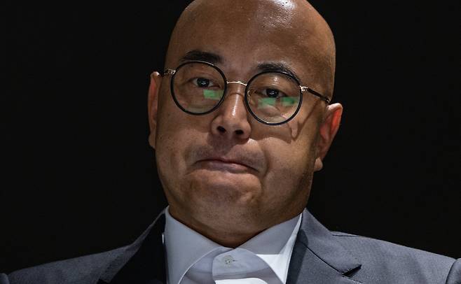 카카오 남궁훈 각자대표가 19일 오전 경기도 성남시 판교 카카오 아지트에서 열린 '데이터센터 화재로 인한 장애' 관련 대국민 기자회견에서 향후 대책을 발표하고 있다. 우상조 기자